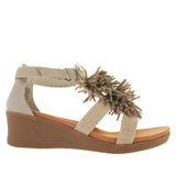 "AS IS" Minnetonka Desi Fringe Wedge Sandal - 9M