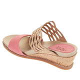 Lucca Lane Wanette Leather and Cork Wedge Sandal
