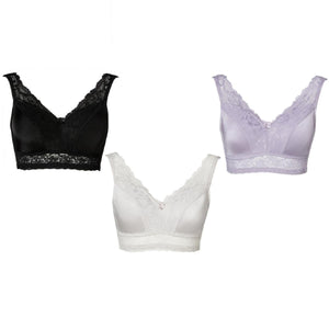 Rhonda Shear 3-pack "Betty" Pin Up Bra with Pads and Back Closure