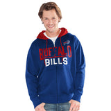 Officially Licensed NFL Hail Mary FullZip Hoodie by Glll-Buffalo Bills