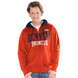"AS IS" Officially Licensed NFL Hail Mary FullZip Hoodie by Glll-Denver Broncos
