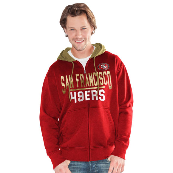 Officially Licensed NFL Hail Mary FullZip Hoodie by Glll-San Francisco  49ERS