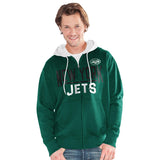 Officially Licensed NFL Hail Mary FullZip Hoodie by Glll-New Jersey Jets