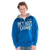 Officially Licensed NFL Hail Mary FullZip Hoodie by Glll-Detroit Lions