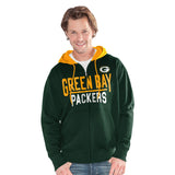 Officially Licensed NFL Hail Mary FullZip Hoodie by Glll-Green Bay Packers