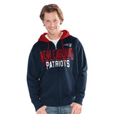 Officially Licensed NFL Hail Mary FullZip Hoodie by Glll-New England Patriots