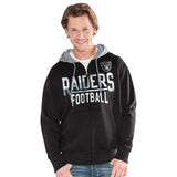 Officially Licensed NFL Hail Mary FullZip Hoodie by Glll-Oakland Raiders