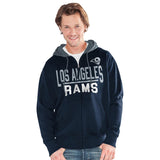 Officially Licensed NFL Hail Mary FullZip Hoodie by Glll-Los Angeles Rams