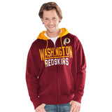 Officially Licensed NFL Hail Mary FullZip Hoodie by Glll-Washington Redskins