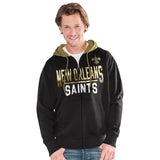 Officially Licensed NFL Hail Mary FullZip Hoodie by Glll-New Orleans Saints