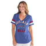 Officially Licensed NFL Women's Extra Point Bling Tee by Glll-Buffalo Bills