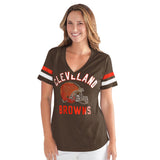 Officially Licensed NFL Women's Extra Point Bling Tee by Glll-Cleveland Browns