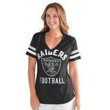 Officially Licensed NFL Women's Extra Point Bling Tee by Glll-Oakland Raiders