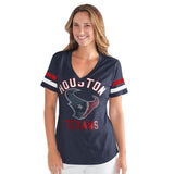 Officially Licensed NFL Women's Extra Point Bling Tee by Glll-Houston Houston Texans