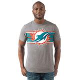 Officially Licensed NFL Men's Big Time Short Sleeve Tee by Glll -Miami Dolphins