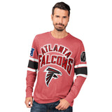 Officially Licensed NFL Power Move LongSleeve Graphic Tee by Glll-Atlanta Falcons