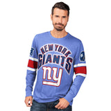 Officially Licensed NFL Power Move LongSleeve Graphic Tee by Glll-New York Giants