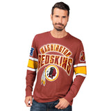 Officially Licensed NFL Power Move LongSleeve Graphic Tee by Glll-Washington Redskins