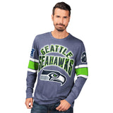 Officially Licensed NFL Power Move LongSleeve Graphic Tee by Glll-Seattle Seahawks