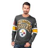 Officially Licensed NFL Power Move LongSleeve Graphic Tee by Glll-Pittsburgh Steelers