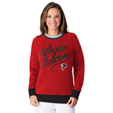 Officially Licensed NFL Women's Fleece Hail Mary Sweatshirt by Glll-Atlanta Falcons