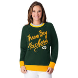 Officially Licensed NFL Women's Fleece Hail Mary Sweatshirt by Glll-Green Bay Packers