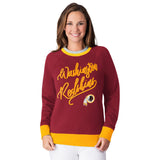 Officially Licensed NFL Women's Fleece Hail Mary Sweatshirt by Glll-Washington Redskins