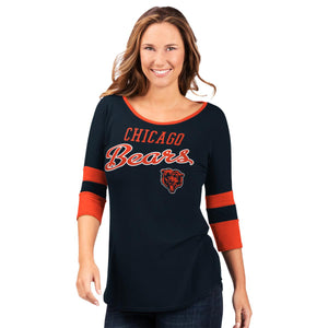 Officially Licensed NFL Women's 3/4 Sleeve Game Changer Tee by Glll -San Francisco  49ERS