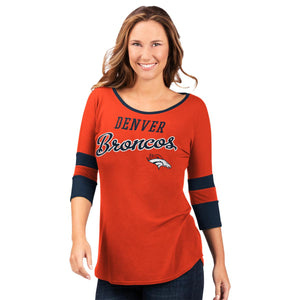 Officially Licensed NFL Women's 3/4 Sleeve Game Changer Tee by Glll -San Francisco  49ERS