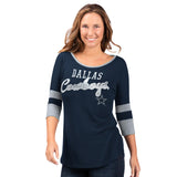 Officially Licensed NFL Women's 3/4 Sleeve Game Changer Tee by Glll
