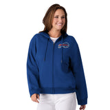 Officially Licensed NFL Women's Full-Zip Hoodie by Glll-Buffalo Bills