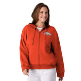 Officially Licensed NFL Women's Full-Zip Hoodie by Glll-Denver Broncos
