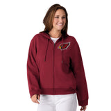 Officially Licensed NFL Women's Full-Zip Hoodie by Glll-Arizona Cardinals