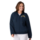 Officially Licensed NFL Women's Full-Zip Hoodie by Glll-Los Angeles Chargers