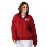 Officially Licensed NFL Women's Full-Zip Hoodie by Glll-Kansas City Chiefs