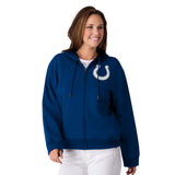 Officially Licensed NFL Women's Full-Zip Hoodie by Glll-Indianapolis Colts