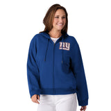 Officially Licensed NFL Women's Full-Zip Hoodie by Glll-New York Giants