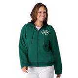 Officially Licensed NFL Women's Full-Zip Hoodie by Glll-New Jersey Jets
