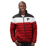 Officially Licensed NFL Men's Cold Front Quilted Puffer Jacket by Glll-Atlanta Falcons