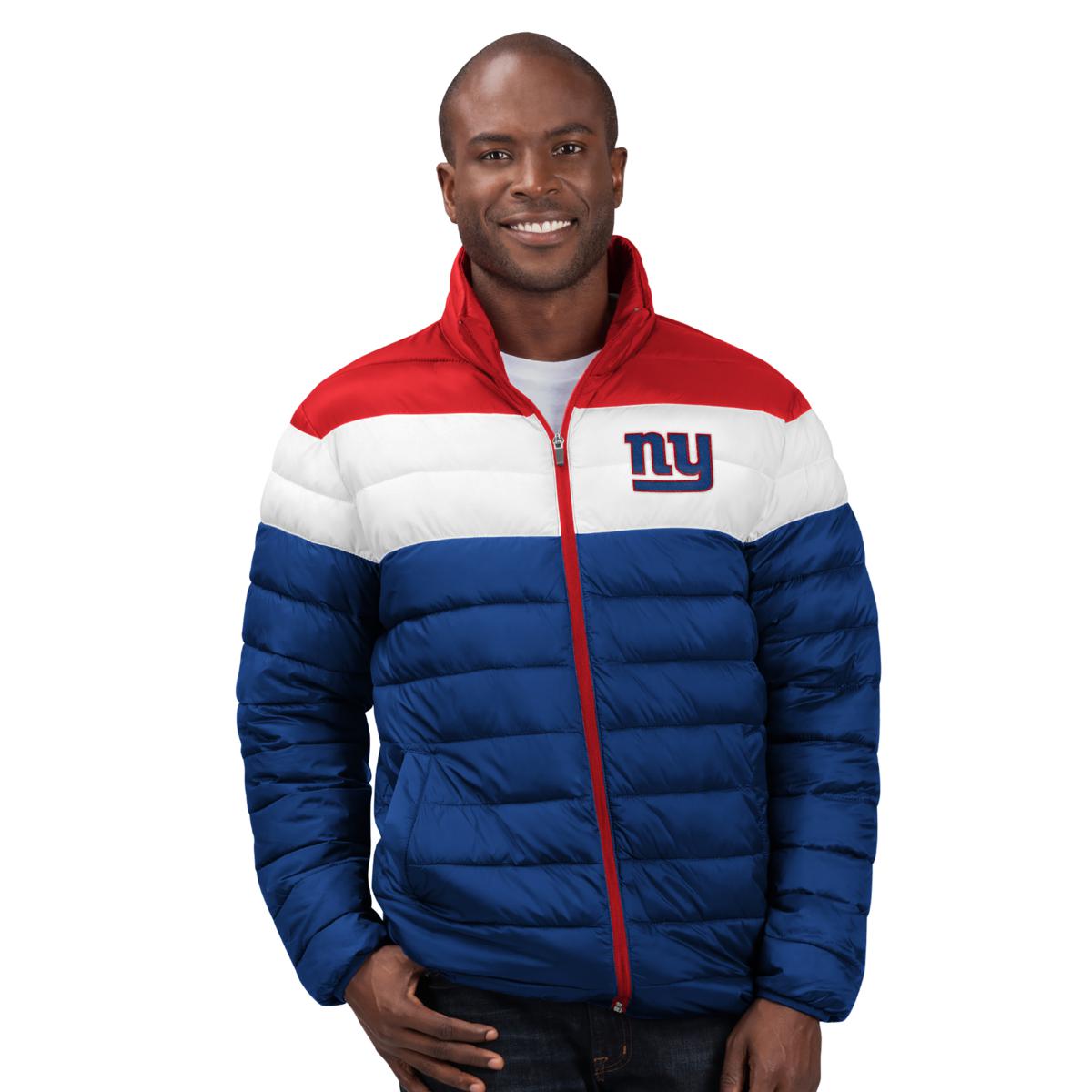 Officially Licensed NFL Men's Cold Front Quilted Puffer Jacket by