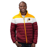 Officially Licensed NFL Men's Cold Front Quilted Puffer Jacket by Glll-Washington Redskins