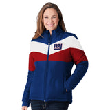 Officially Licensed NFL Women's Slap Shot Jacket by Glll -New York Giants