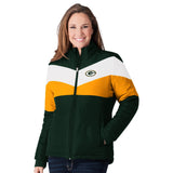 Officially Licensed NFL Women's Slap Shot Jacket by Glll -Green Bay Packers