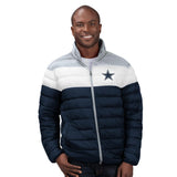 Officially Licensed NFL Men's Cold Front Quilted Puffer Jacket by Glll