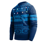 "AS IS" Officially Licensed NFL LightUp Sweater by Team Beans -Los Angeles Chargers