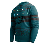 "AS IS" Officially Licensed NFL LightUp Sweater by Team Beans -Philadelphia Eagles