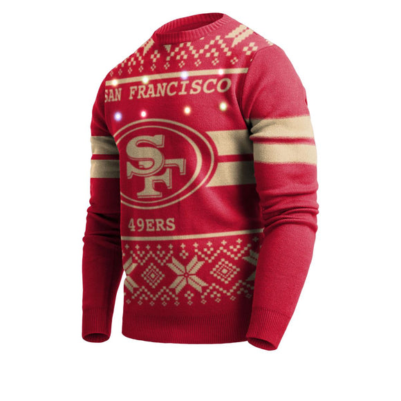 Officially Licensed NFL LightUp Sweater by Team Beans -San Francisco  49ERS