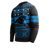 Officially Licensed NFL LightUp Sweater by Team Beans -Carolina Panthers