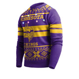 "AS IS" Officially Licensed NFL LightUp Sweater by Team Beans -Minnesota Vikings