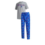 Officially Licensed NFL Men's Fairway Pajama Set by Concepts Sports -Buffalo Bills